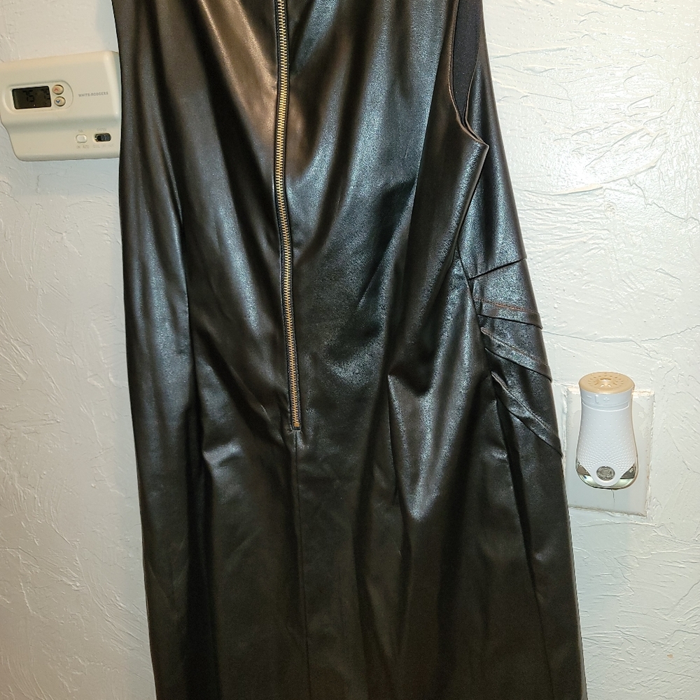Leather dress